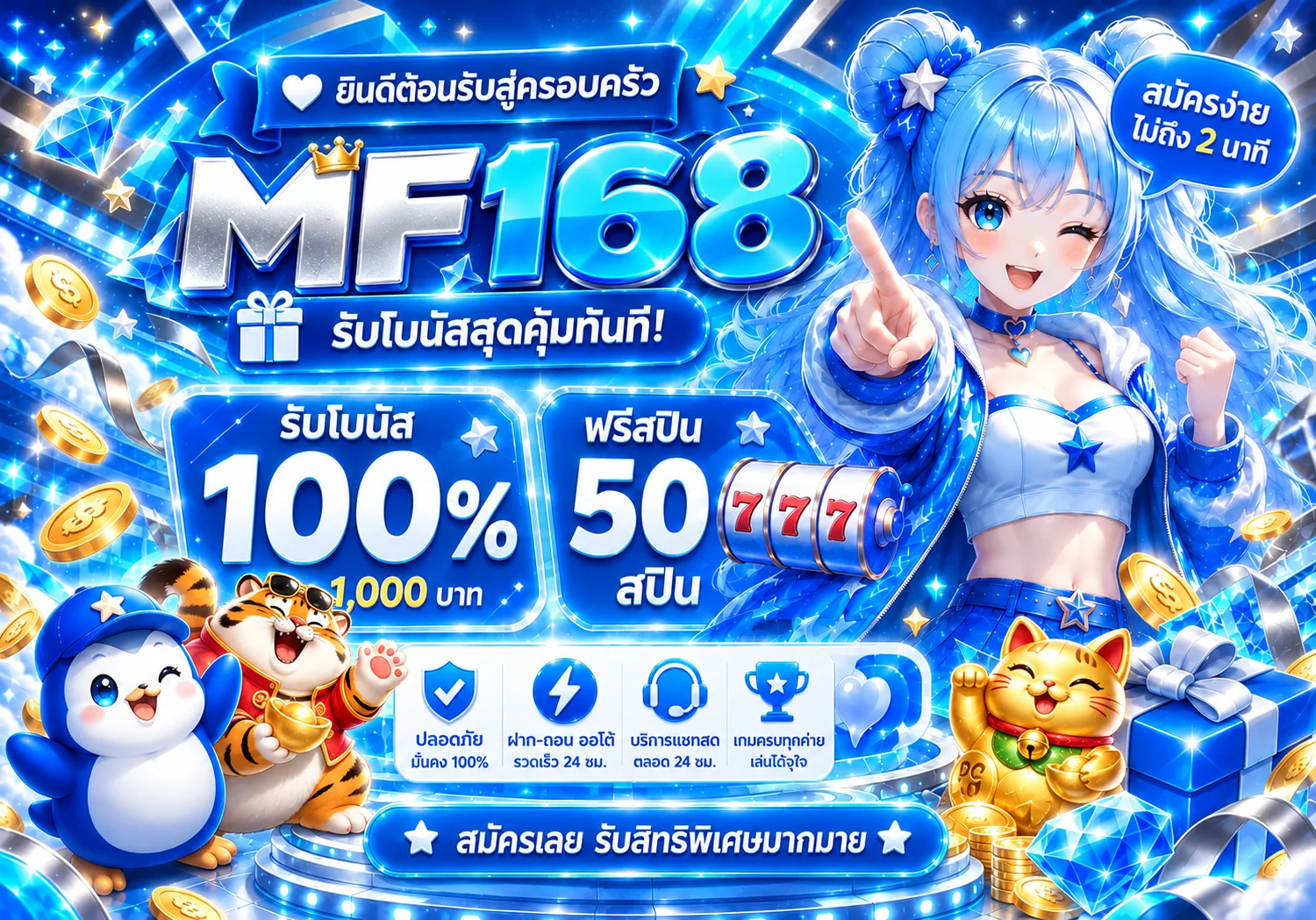 ทดลองเล่นสล็อต PG บน MF168